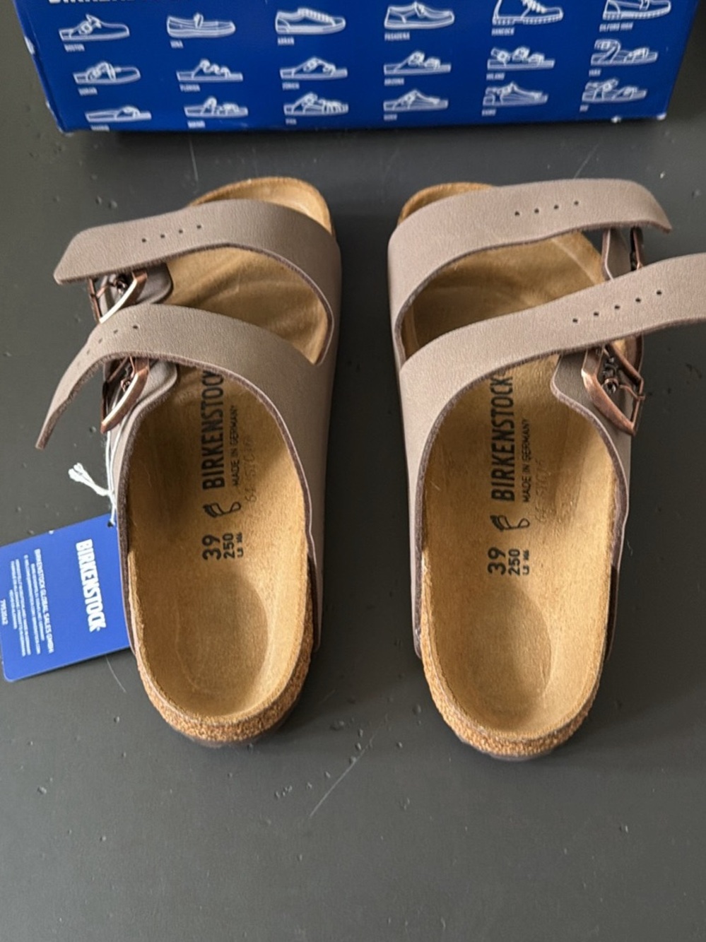 Birkenstock Women's Mocha Arizona Two-Strap Sandals - Picture 2 of 5